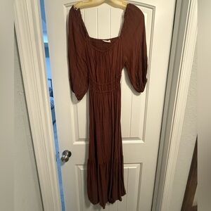 Maxi Brown Boho Altar’d State Dress